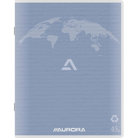 Aurora -  Writing 45 kladschrift uit gerycleerd papier, 96 bladzijden, geruit 5 mm, lichtblauw