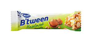 Hero - Tussendoortje B'tween hazelnoot 6pack reep 25gr