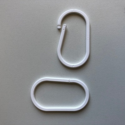 Klika - Display ring white oval 50mm 100 pieces