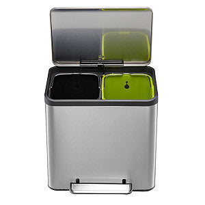 EKO - bac de déchets EKO ECOCASA Recycler 2x15L Acier inoxydable | 1 pièce