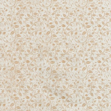 Klika - Cadeaupapier - Geschenkpapier - Brown leaves in white on brown 70 cm