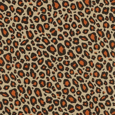 Klika - Cadeaupapier - Geschenkpapier - Leopard on brown ribbed 70 cm