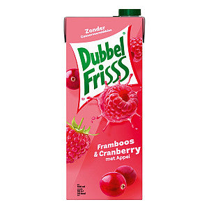 DubbelFrisss - Fruitdrank dubbelfrisss framboos zwarte bes 1500ml | Pak a 1500 milliliter
