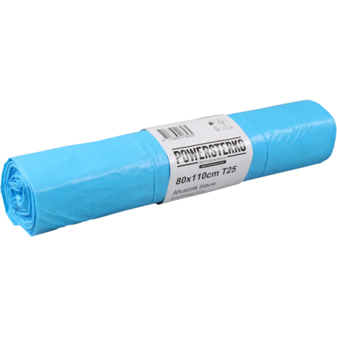 PowerSterko - Afvalzak | Gerecycled LDPE | 80x110cm | T25 | blauw | 300 stuks