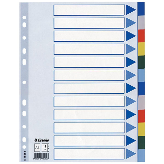 Esselte -  tabbladen 12 tabs