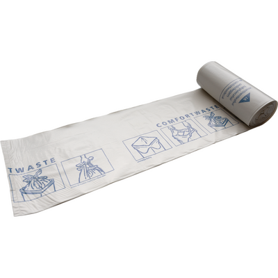 Klika -  Afvalzak | comfortwaste | Gerecycled LDPE | 60x80cm | T30 | wit | 250 stuks