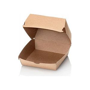 Hamburgerbox Kraft Medium 115x115x70mm 100 stuks