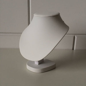Klika - Collar cuero artificial blanco alto 22cm 5 piezas