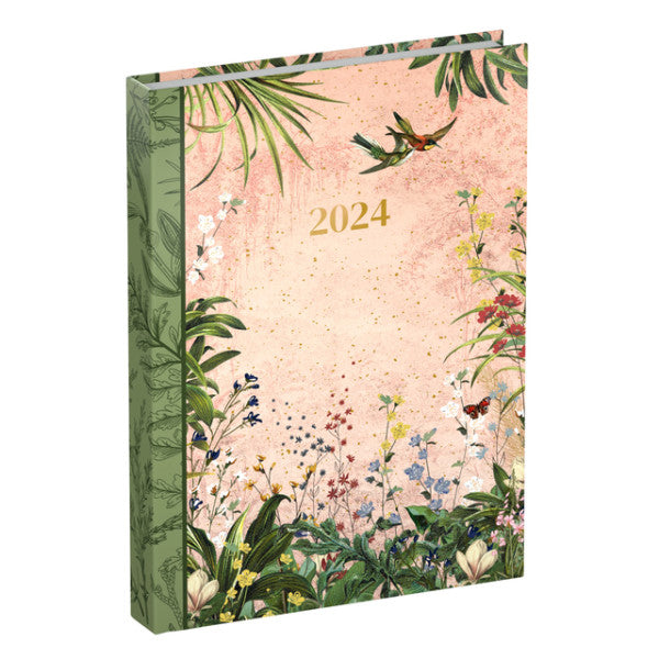 Agenda 2024 Lannoo Pocket Botanic 7 Tage/2 Seiten 90x130 Pink