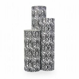 Klika - Cadeaupapier - Geschenkpapier - Zebra on white ribbed 50 cm