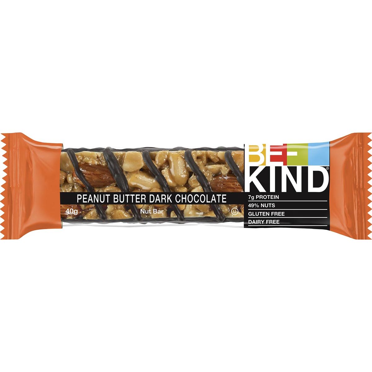 Be Kind - Barretta Be-Kind al burro di arachidi e cioccolato fondente, 40 g, confezione da 12 pezzi