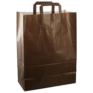 Papieren tas 32x15x43cm 50st choco bruin OP=OP