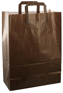 Papieren tas 32x15x43cm 50st choco bruin OP=OP