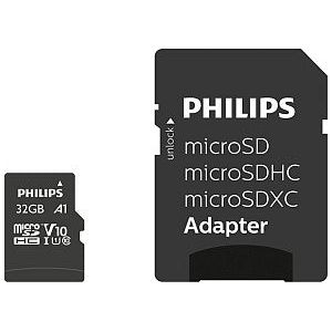 Philips - Geheugenkaart philips micro sdhc 32gb incl. adapt | Blister a 1 stuk