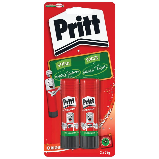 Pritt - plakstift blister van 2 stuks van 22 g