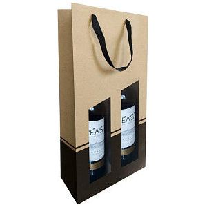 Verführung Kraft - Weinflasche 2 Flasche 19x9.5x38,5 cm Verführung Kraft - Black mit Fenster ..