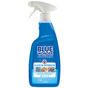 Blue Wonder - Glasreiniger blue wonder prof glas en int spray 1l | Fles a 1 liter | 6 stuks