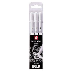Sakura - Gelschrijver gelly roll 08 3 stuks wit | 3 set | 6 stuks