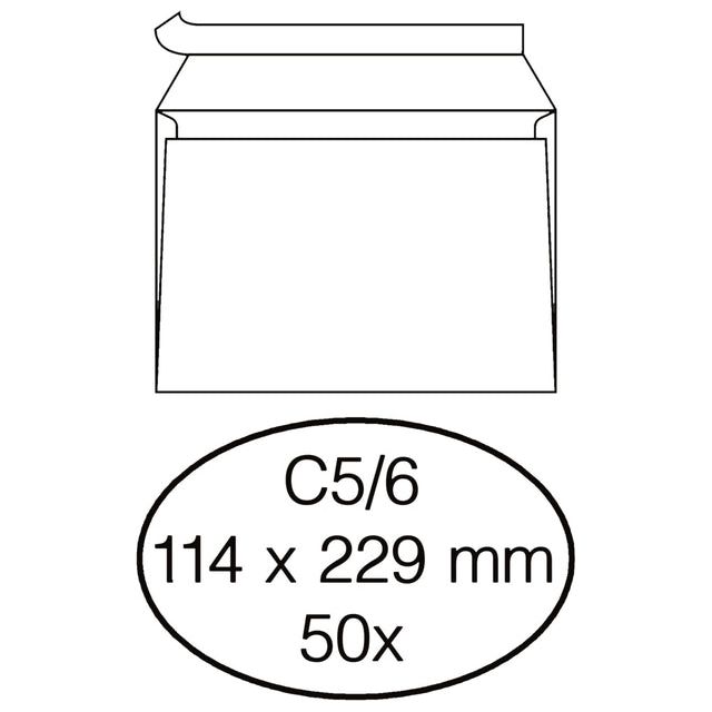 Quantore - Hüllungsbank C5/6 114x229 80GR ZK WT | Packen Sie ein 50 -Stück | 20 Teile