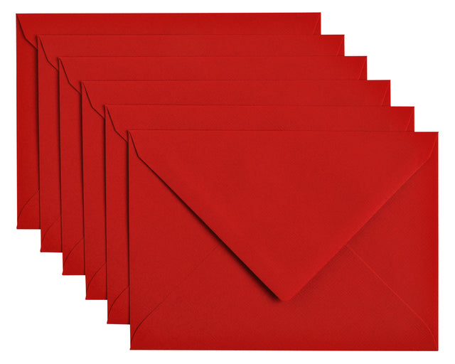 Papicolor - Enveloppe Papicolor C6 114x162mm rouge | Prendre un 6 morceau