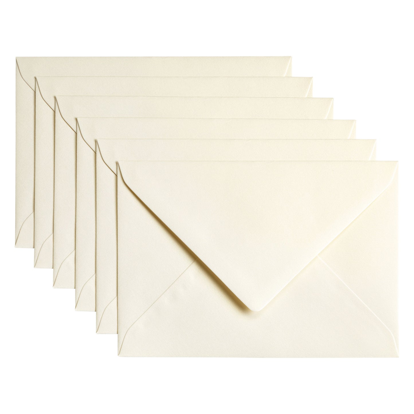 Papicolor - Enveloppe C6 114x162mm ivoire métallisé pack de 6 pièces