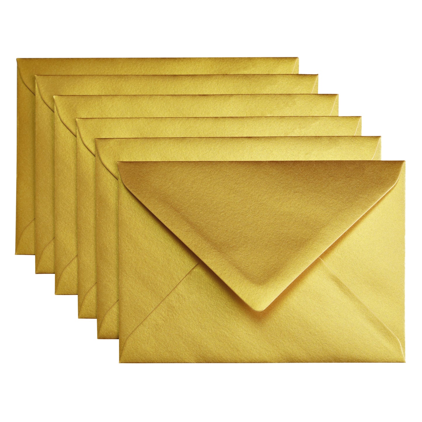 Papicolor - Enveloppe C6 114x162mm or métallisé pack de 6 pièces