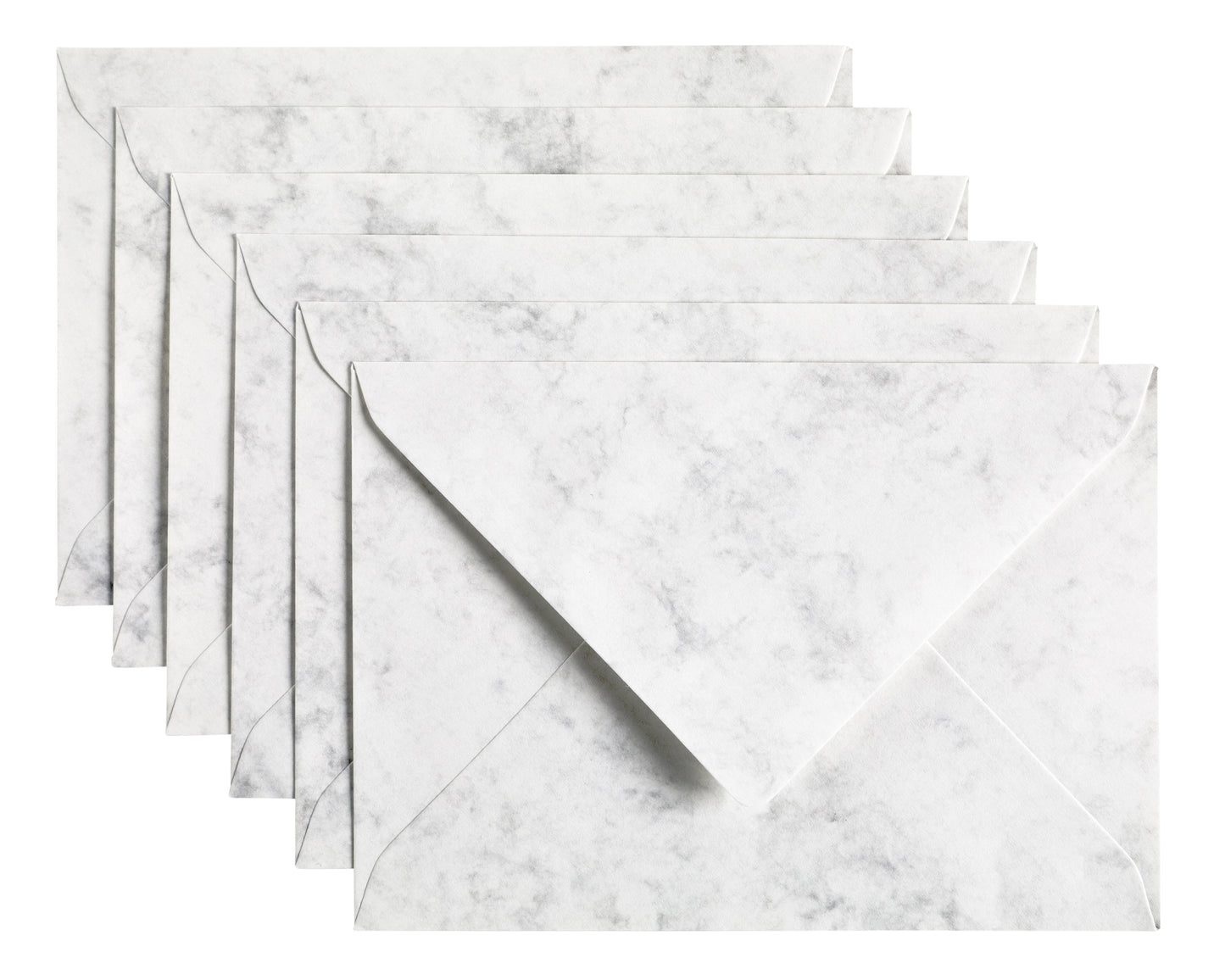 Papicolor - Envelope C6 114x162mm marble gray pack of 6 pieces