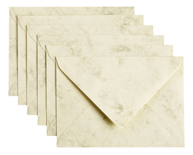 Papicolor -  Envelop  c6 114x162mm marble ivoor