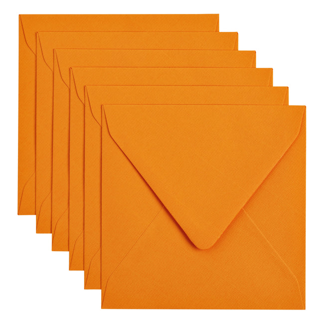 Papicolor - Enveloppe 140x140mm orange pack de 6 pièces