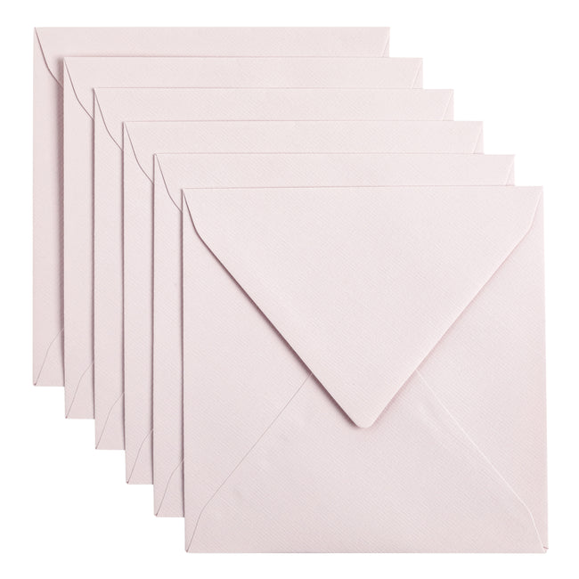 Papicolor - Enveloppe 140x140mm rose clair, paquet de 6 pièces