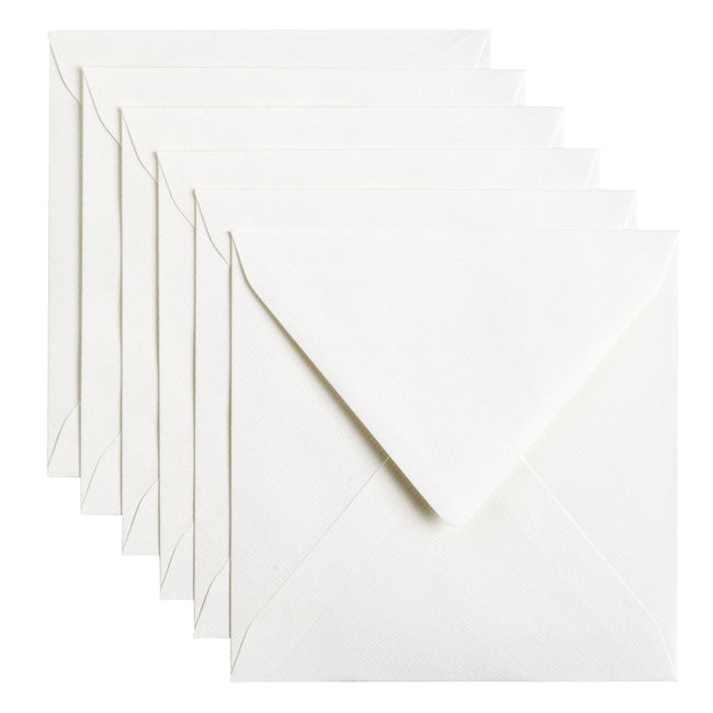 Papicolor - Enveloppe 140x140mm blanc brillant, paquet de 6 pièces