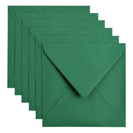 Papicolor - Briefumschlag 140x140mm kieferngrün, Packung à 6 Stück