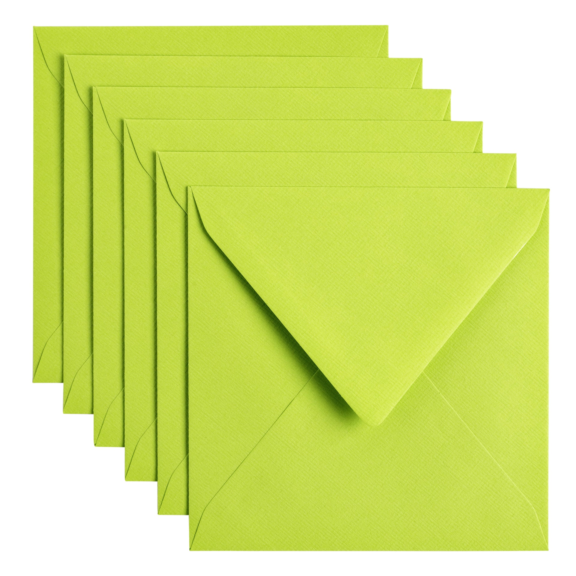 Papicolor - Sobre 140x140mm verde manzana paquete de 6 piezas