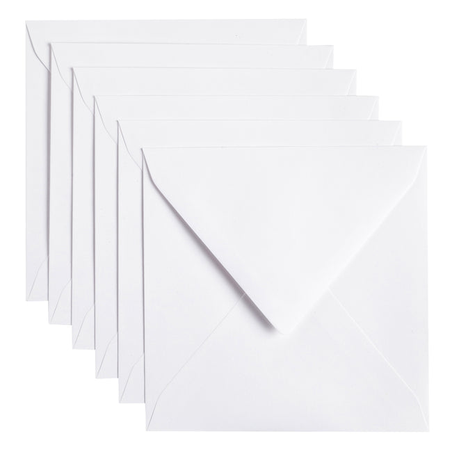 Papicolor - Enveloppe 140x140mm kraft blanc pack de 6 pièces