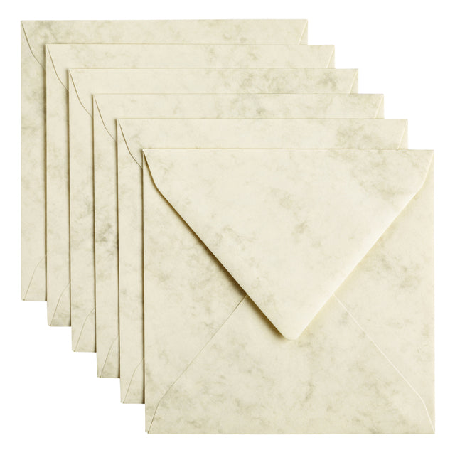 Papicolor - Envelop 140x140mm marble Ivoor