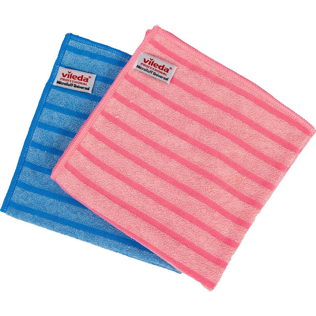 Vileda - chiffon en microfibre Microtuff Universal, paquet de 10, vert