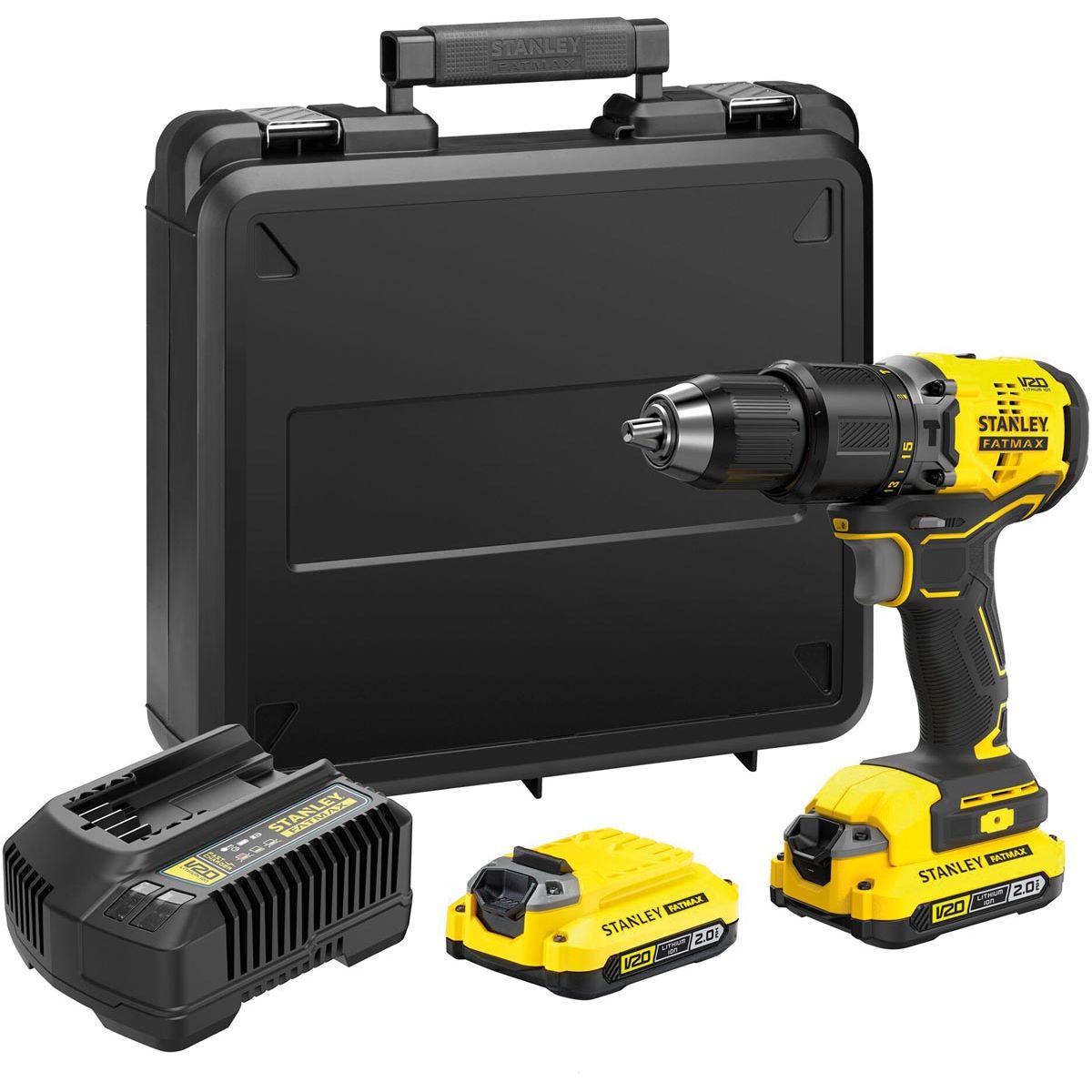 Stanley - FatMax Brushless impact drill in case, 18 V, 2 x 2.0 AH