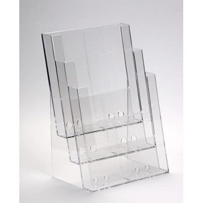 Klika - Plateau à brochures A4-3 compartiments 230x32mm debout TA