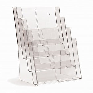 Klika - Plateau à brochures A4-4-compartiments debout TAYMAR 4 pièces