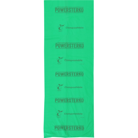 PowerSterko - Afvalzak | Bioplastic o.b.v. Zetmeelblend | 120l | 70x110cm | 15my | groen | 2 stuks