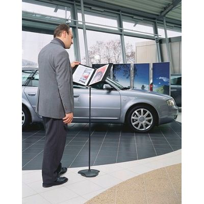 Klika - Supporto da pavimento per finestre A4 10 nero
