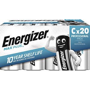 Energizer - Battery Energizer Max Plus C Alcaline 20st | Prendre 20 pièces