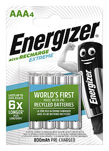 Energizer - Batterij oplaadbaar energizer aaa 4st | Pak a 4 stuk