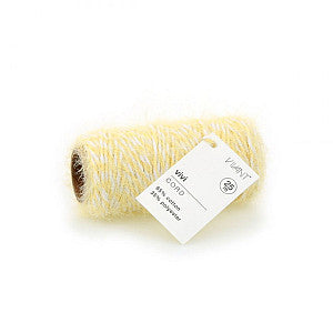 Cordon de coton Vivi 1,5 mm x 25 mètres jaune / blanc