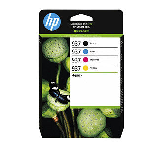 HP - Inktcartridge hp 6c400ne 937 zwart + 3 kleuren | 4 stuk