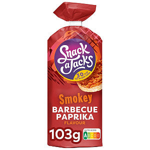 Snack-a-Jacks - Rijstwafel bbq paprika | Pak a 103 gram | 8 stuks