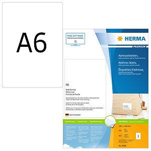 HERMA - Etiket herma 8689 105x148mm premium wit 800 etiket | Pak a 800 vel