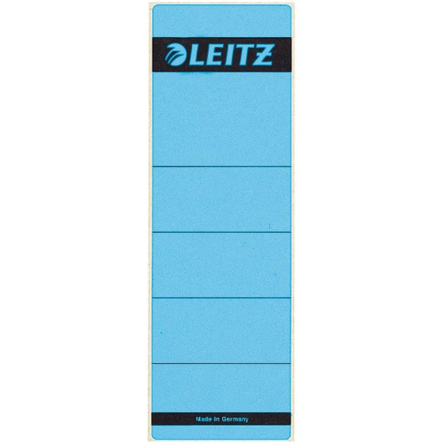 Leitz -  rugetiketten, zelfklevend, ft 6,1 x 19,1 cm, pak van 10 stuks, blauw