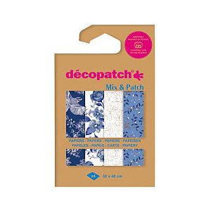 Decopatch - Hobbypapier décopatch 30x40 4vel shades of blue | 1 etui