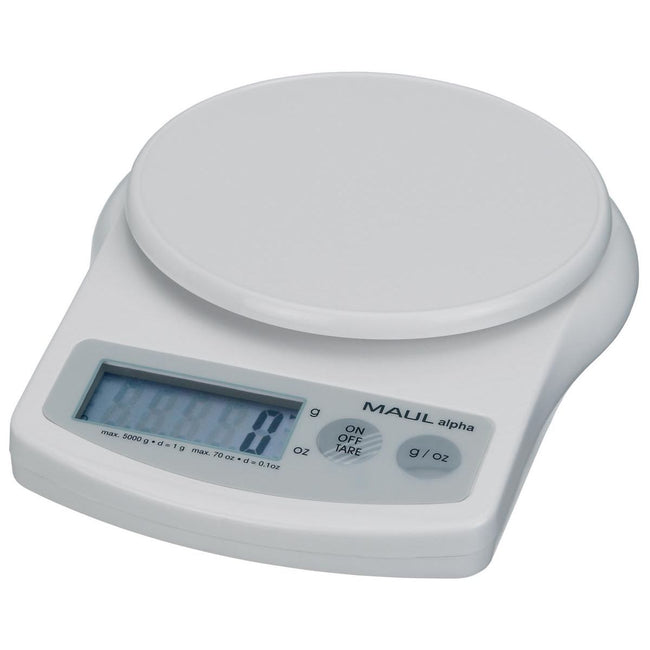 Maul - postal scale Alpha 5 kg (/1gr) incl. battery white